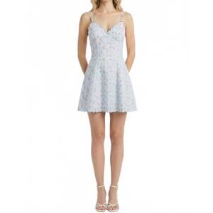 NEW KESTAN blossom mini dress in blue